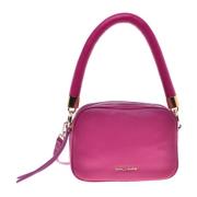 Shoulder bag in fuchsia tumbled leather Baldinini , Pink , Dames