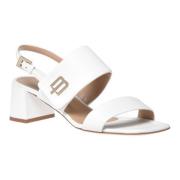 Sandal in white nappa leather Baldinini , White , Dames