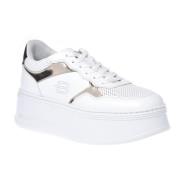 Sneaker in white calfskin Baldinini , White , Dames