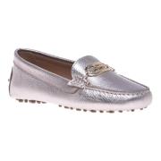 Loafer in platinum calfskin Baldinini , Yellow , Dames