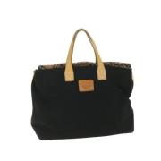 Pre-owned Canvas handbags Burberry Vintage , Black , Dames
