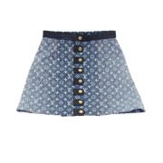 Pre-owned Cotton bottoms Louis Vuitton Vintage , Blue , Dames