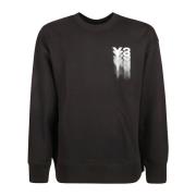 Grafische Crewneck Sweatshirt Y-3 , Black , Heren