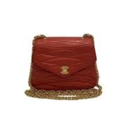 Pre-owned Leather chanel-bags Chanel Vintage , Red , Dames