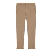 Slim Fit Katoenen Chino Dondup , Brown , Heren