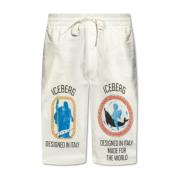 Bedrukte shorts Iceberg , White , Heren