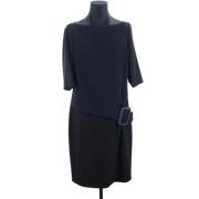 Pre-owned Silk dresses Burberry Vintage , Black , Dames