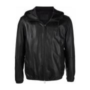 Leather Jackets Emporio Armani , Black , Heren