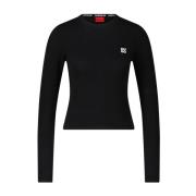 Round-neck Knitwear Hugo Boss , Black , Dames