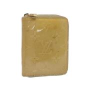 Pre-owned Leather wallets Louis Vuitton Vintage , Beige , Dames