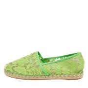 Pre-owned Lace espadrilles Valentino Vintage , Green , Dames