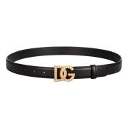 Echt Leren Riem, Verhoog je Stijl Dolce & Gabbana , Black , Dames