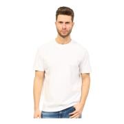 Witte Katoenen Crew Neck T-shirt Richmond , White , Heren