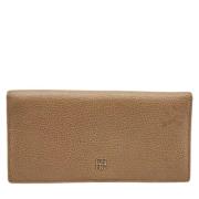 Pre-owned Leather wallets Carolina Herrera Pre-owned , Beige , Dames