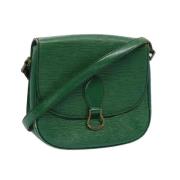 Pre-owned Leather shoulder-bags Louis Vuitton Vintage , Green , Dames