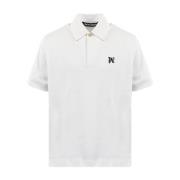 Monogram One Button Polo Grijs Palm Angels , Gray , Heren