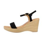 Wedges Unisa , Black , Dames