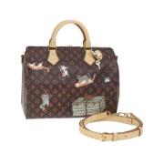 Pre-owned Canvas handbags Louis Vuitton Vintage , Brown , Dames