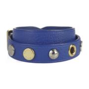 Pre-owned Leather bracelets Louis Vuitton Vintage , Blue , Dames