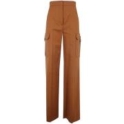 Wide Trousers Max Mara , Brown , Dames