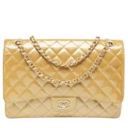 Pre-owned Leather chanel-bags Chanel Vintage , Beige , Dames