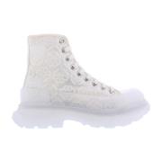 Canvas Boot Tread Mode Sneakers Alexander McQueen , White , Dames