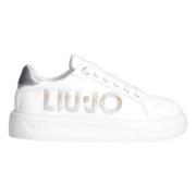 Witte Paillet Logo Platte Schoenen Liu Jo , White , Dames