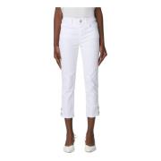 Stijlvolle Witte Katoenen Broek Liu Jo , White , Dames