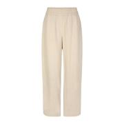 Beige Linnen Wijde Pijp Broek Honor Modström , Beige , Dames