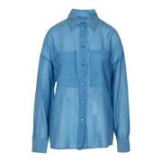 Blouses Shirts Semicouture , Blue , Dames