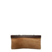Pre-owned Leather clutches Loewe Pre-owned , Brown , Dames
