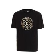 Zwarte T-shirt en Polo Collectie Just Cavalli , Black , Heren