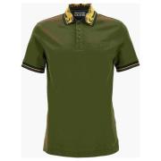 Barok Patroon Polo Shirt Groen Versace Jeans Couture , Green , Heren