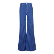 Regatta High-Waisted Flared Jeans Zimmermann , Blue , Dames