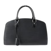 Pre-owned Leather handbags Louis Vuitton Vintage , Black , Dames