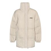 Logo-Applique Puffer Jas Beige Aw23 Isabel Marant Étoile , Beige , Dam...