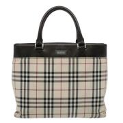 Pre-owned Fabric totes Burberry Vintage , Beige , Dames