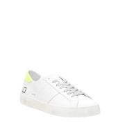Witte en gele leren sneakers D.a.t.e. , White , Heren