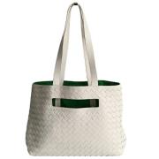 Pre-owned Leather totes Bottega Veneta Vintage , White , Dames