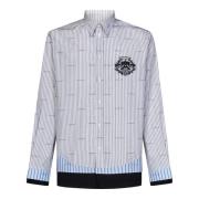 Grijze Gestreepte Crest Overhemd voor Heren Givenchy , Gray , Heren