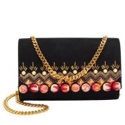 Pre-owned Suede clutches Giuseppe Zanotti Pre-owned , Black , Dames