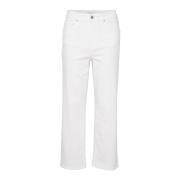 Mom Fit Hoge Taille Witte Broek Part Two , White , Dames