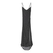 Zwarte polka dot maxi jurk Mar De Margaritas , Black , Dames