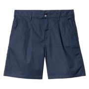 Blauwe Katoenen Bermuda Shorts Regular Fit Carhartt Wip , Blue , Heren