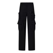 Tapered Trousers Off White , Black , Dames