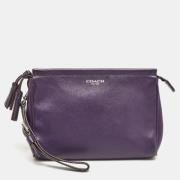 Pre-owned Leather handbags Coach Pre-owned , Purple , Dames