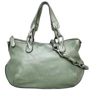Pre-owned Leather handbags Loewe Pre-owned , Green , Dames