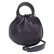 Pre-owned Leather handbags Loewe Pre-owned , Purple , Dames