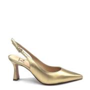 Gouden Gelamineerde Slingback Hakken Roberto Festa , Yellow , Dames