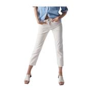 Cropped Trousers Salsa , White , Dames